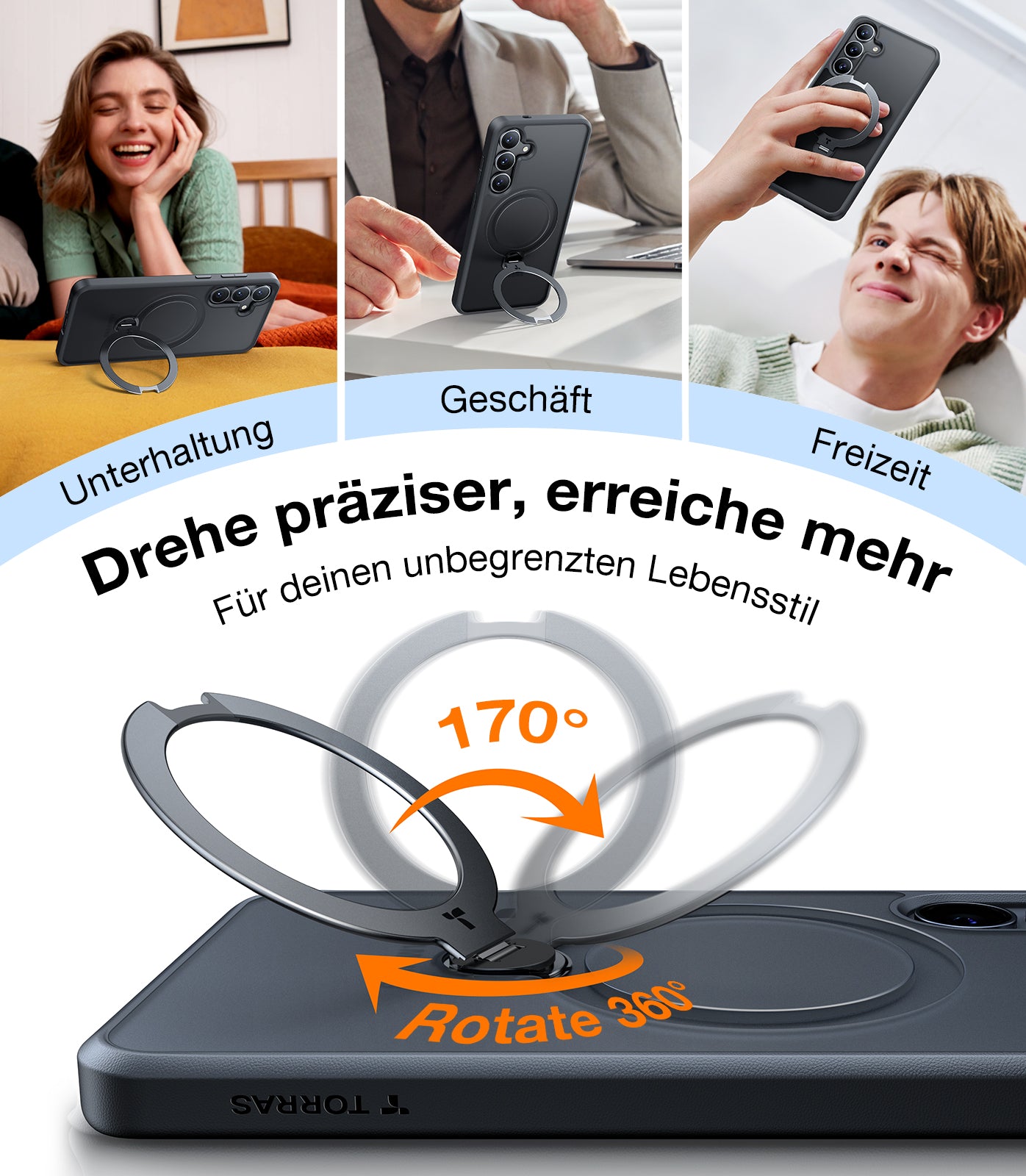 TORRAS - Ostand 360° Spin Samsung Galaxy S25