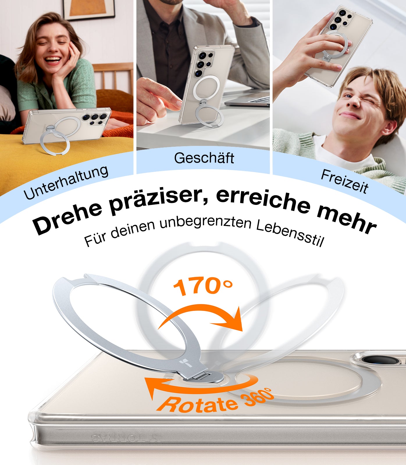 TORRAS - Ostand 360° Spin Samsung Galaxy S25 Ultra