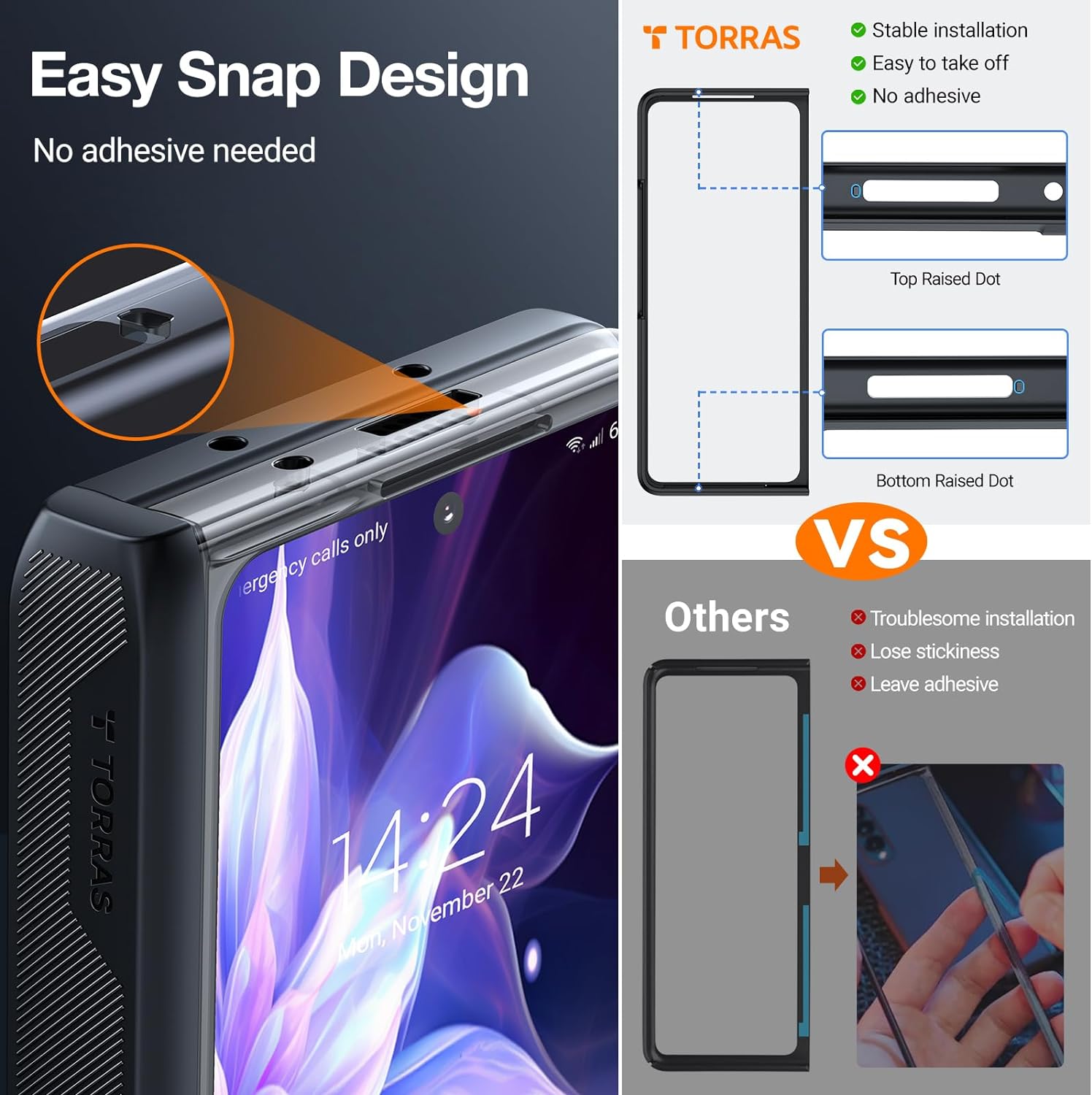 TORRAS - Armor Stand Schutzhülle Galaxy FOLD 5