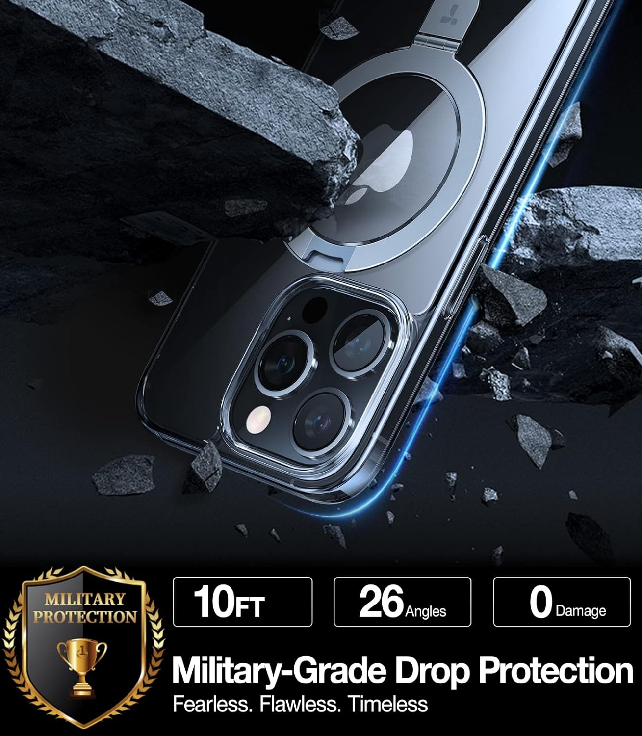 TORRAS - UPRO Ostand Clear iPhone 13 Pro