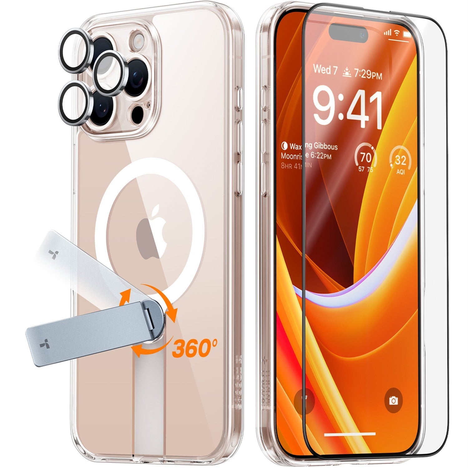 TORRAS - Pstand Spin 3 in 1 Set iPhone 16 Pro