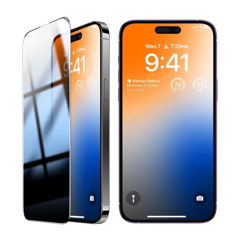 TORRAS - iPhone 15 / 14 Pro GlassGo Privacy Panzerglas
